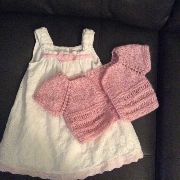 Maggie & Zoe Other - Maggie and Zoe eyelet Dress ~ Pink Crochet sweater